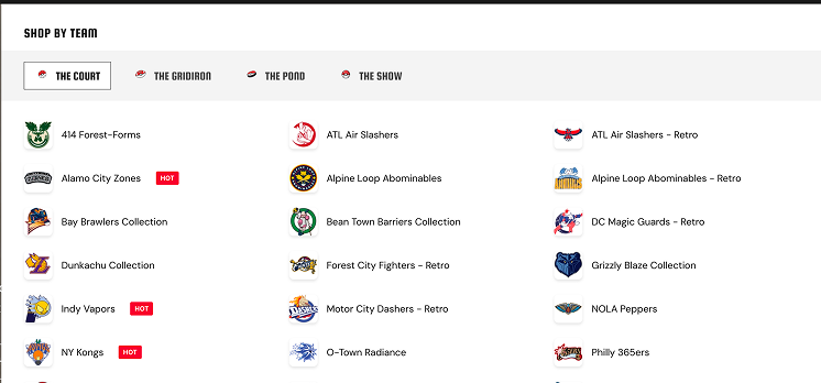 Shop by city grid