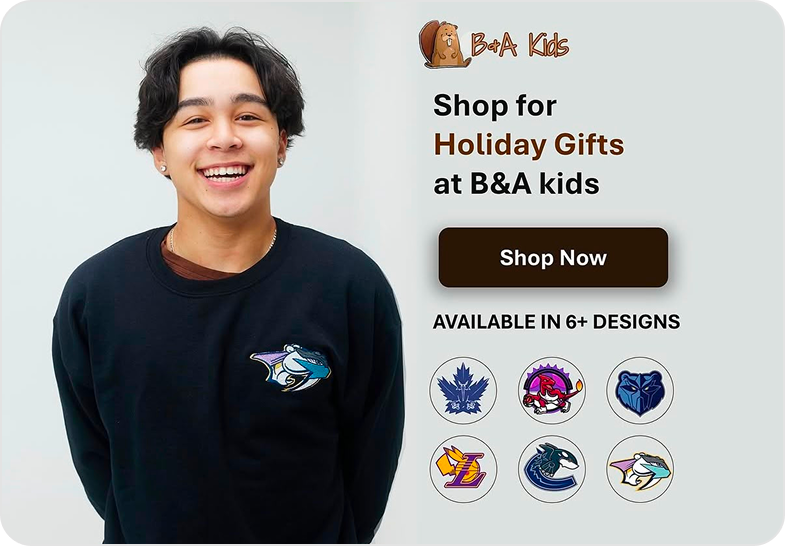 B&A Kids holiday gifts storefront section